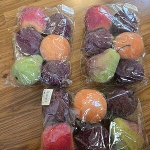 Colorful Decorative Glittery Fruit ,New  18 Pieces